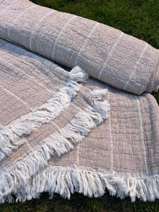 Piecera Oporto Beige Diseño, 100% Algodón