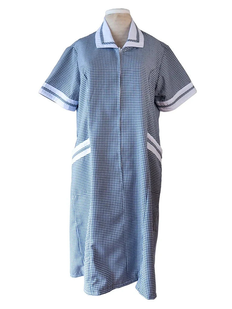Delantal Cuadrillé Azul