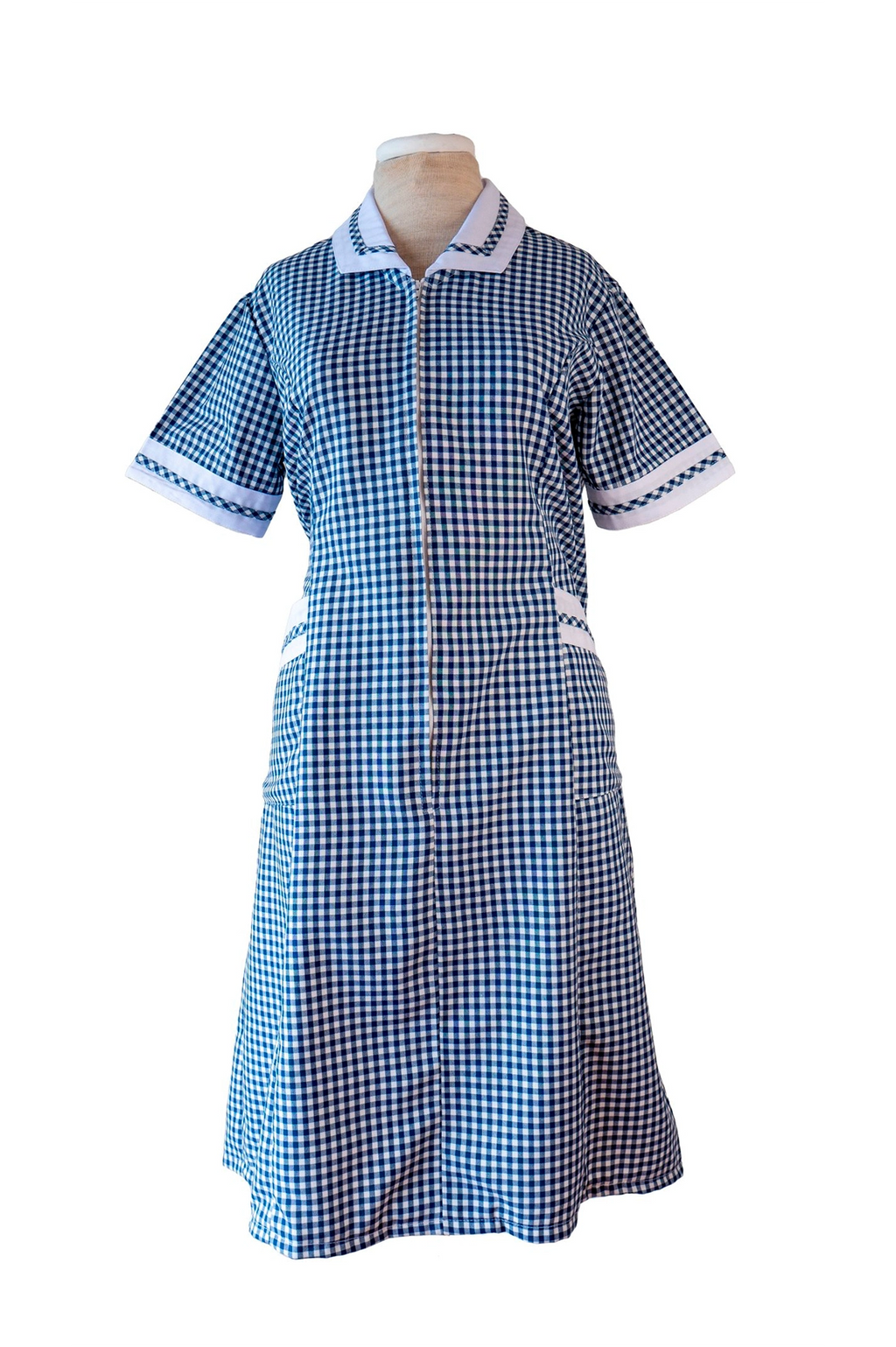 Delantal Cuadrillé Azul