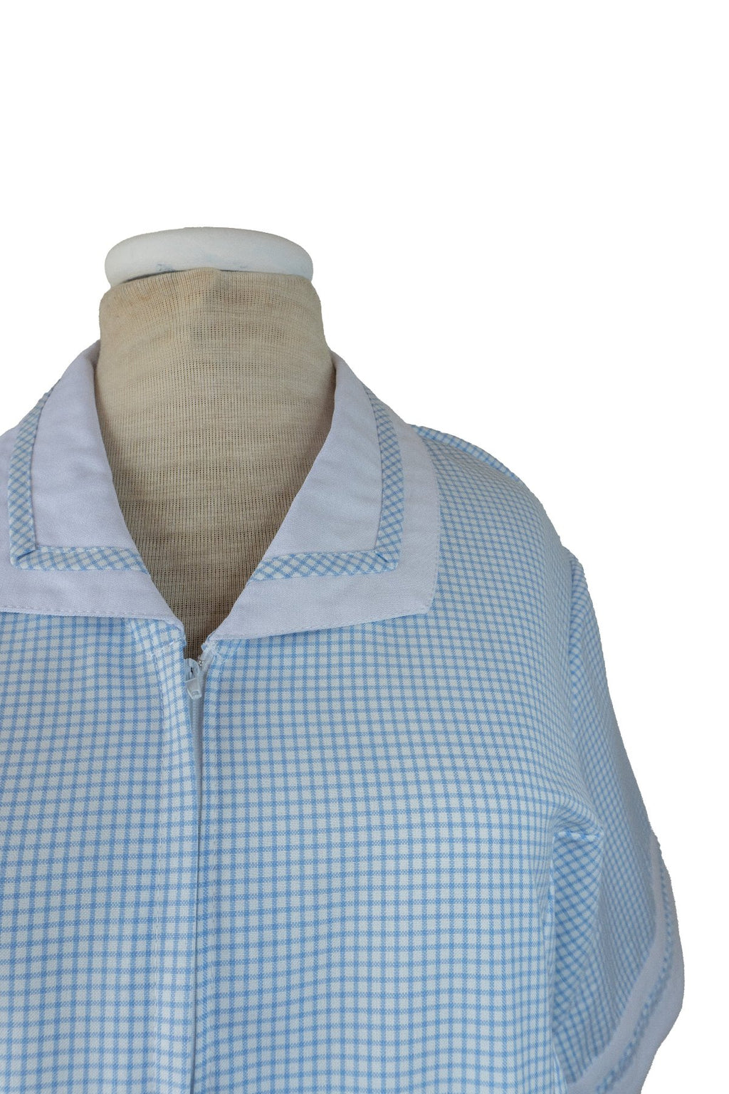 Delantal Cuadrillé Celeste