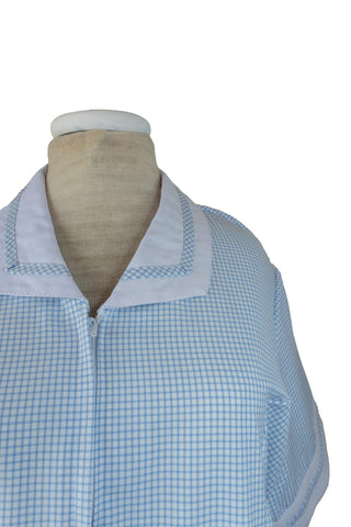 Delantal Cuadrillé Celeste