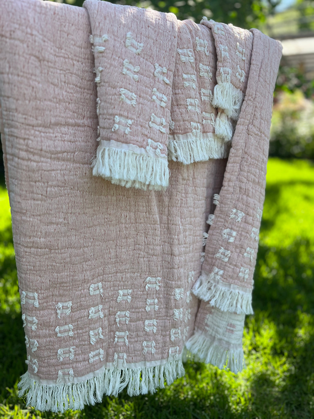 Piecera Oporto Rosa, 100% Algodón