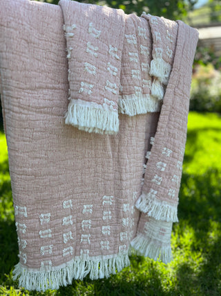 Piecera Oporto Rosa, 100% Algodón