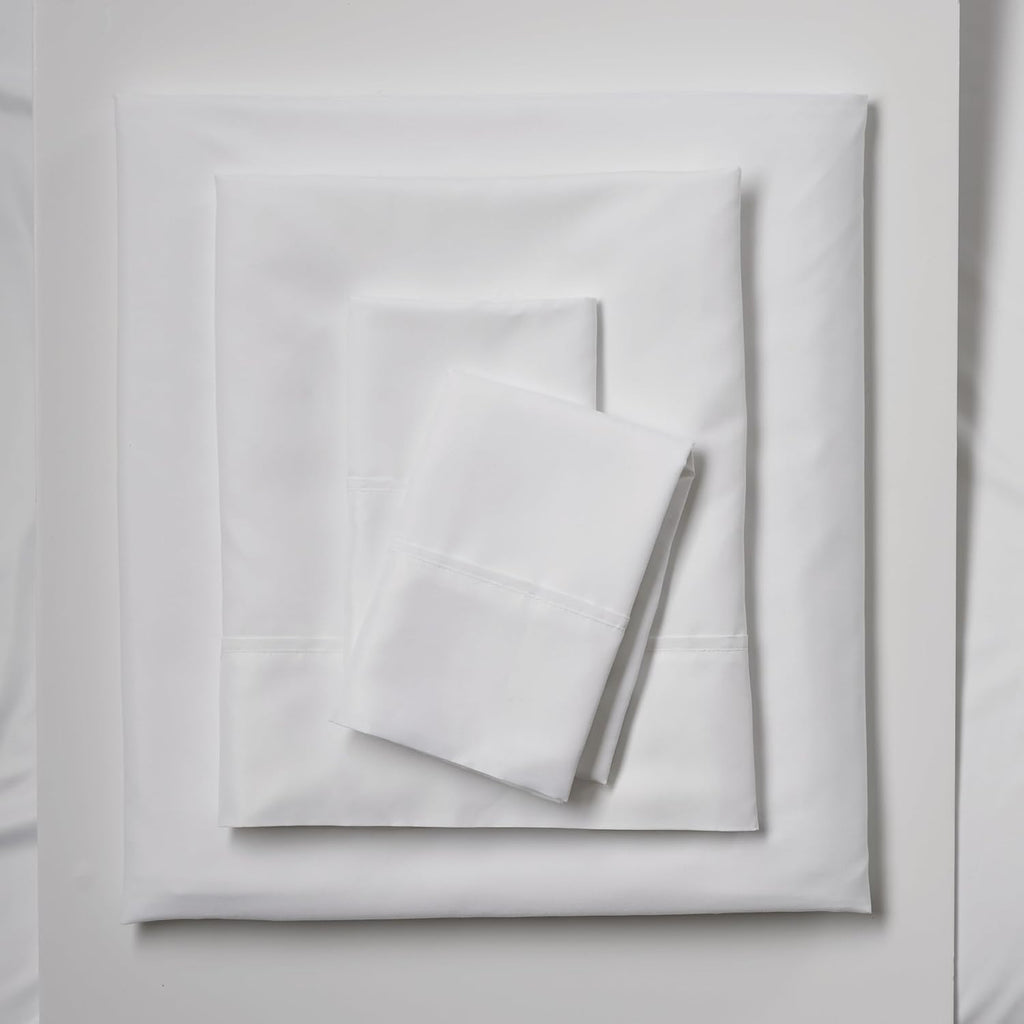 Pack Serta Classic 2 PLAZAS: Juego de Sábanas Blancas + Protector colchón + almohadas