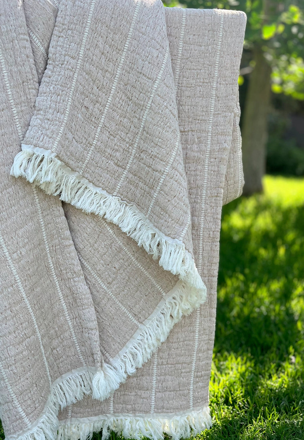 Piecera Oporto Beige Diseño, 100% Algodón