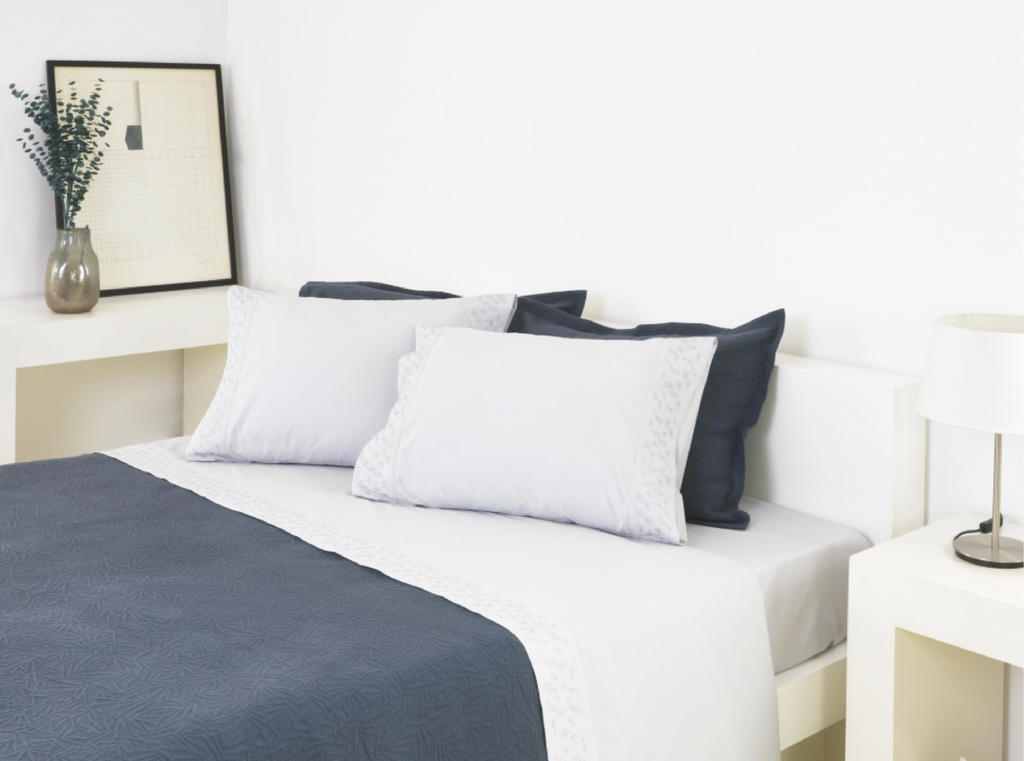 Juego de Sábanas King ,100% Algodón Percal de Portugal.