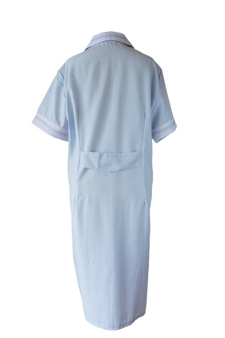 Delantal Cuadrillé Celeste