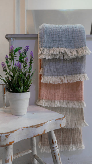 Piecera Oporto Azul 130x240, 100 % Algodón