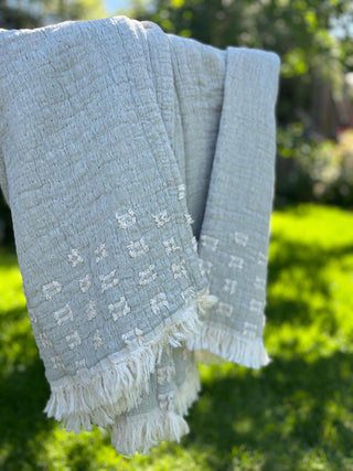 Piecera Oporto Gris Diseño 130x240, 100% Algodón