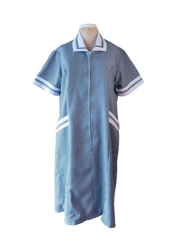 Delantal Cuadrillé  Azul