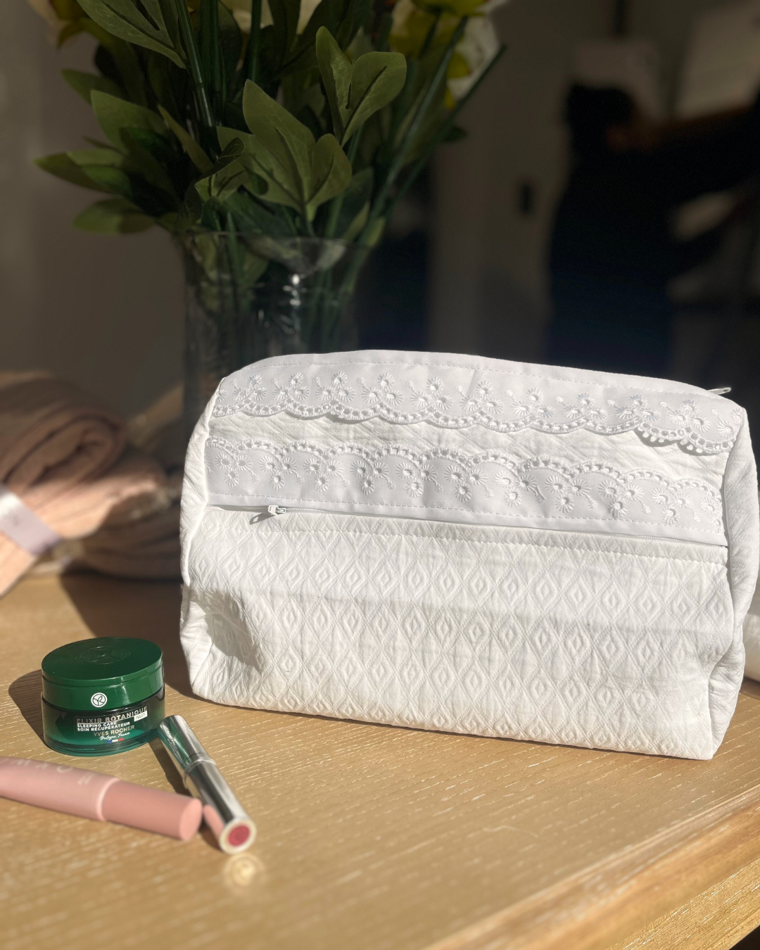 Neceser/cosmetiquero de Pique Blanco - Accesorio