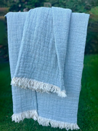 Piecera Oporto Azul 130x240,  100 % Algodón
