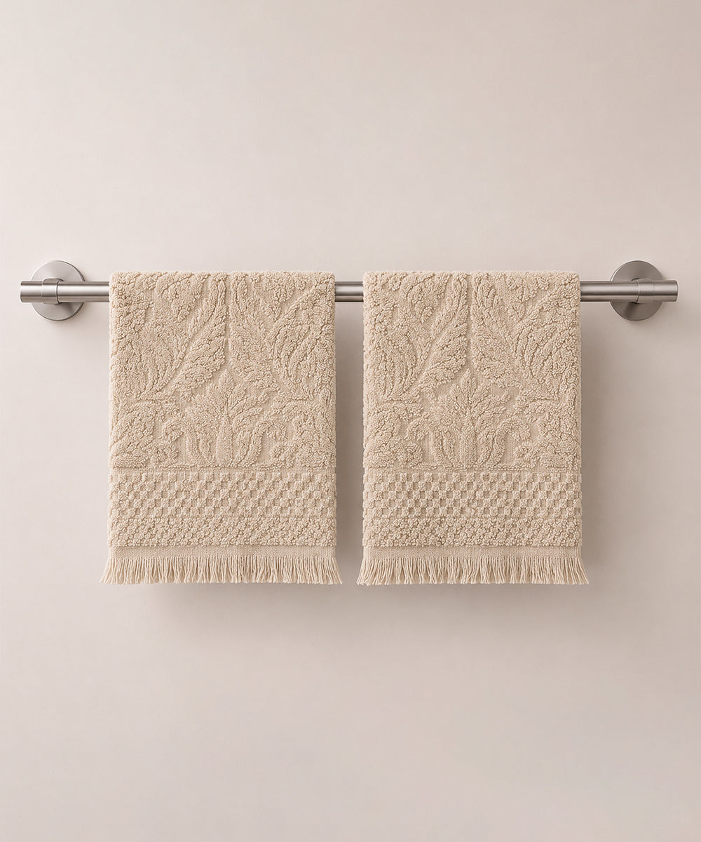 Toalla  de Mano Bohemia Beige | 500 grs | 100% Algodón Portugués