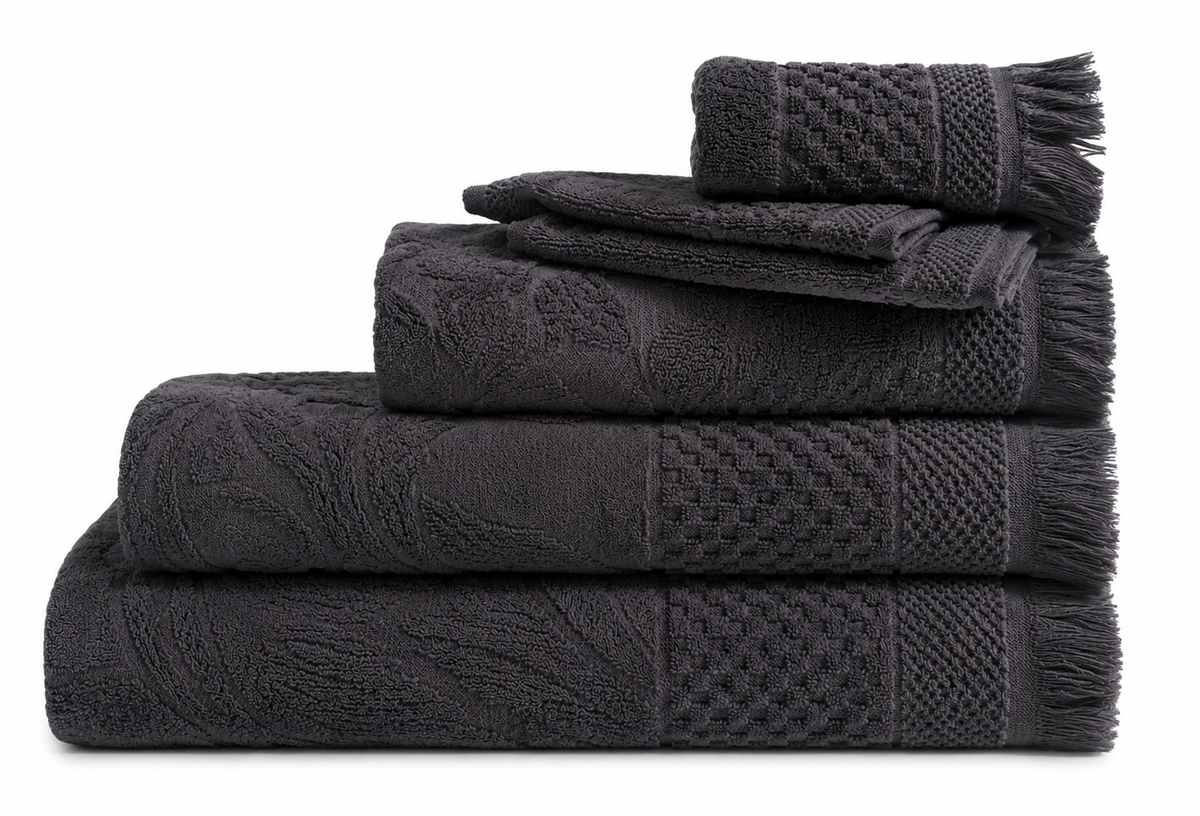 Toalla  de Mano Bohemia Gris | 500 grs | 100% Algodón Portugués