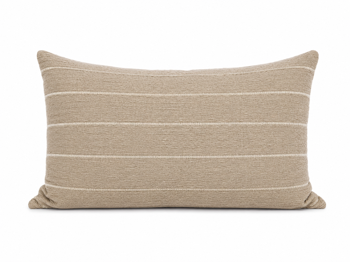 Cojín Beige ,50x70 cm,  100% Algodón Portugués