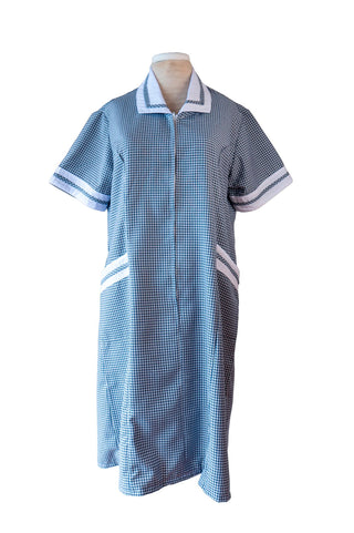 Delantal Cuadrillé  Azul