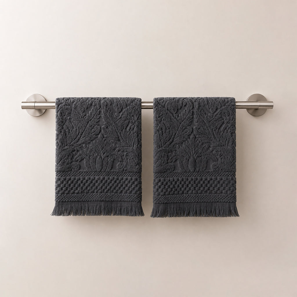 Toalla  de Mano Bohemia Gris | 500 grs | 100% Algodón Portugués