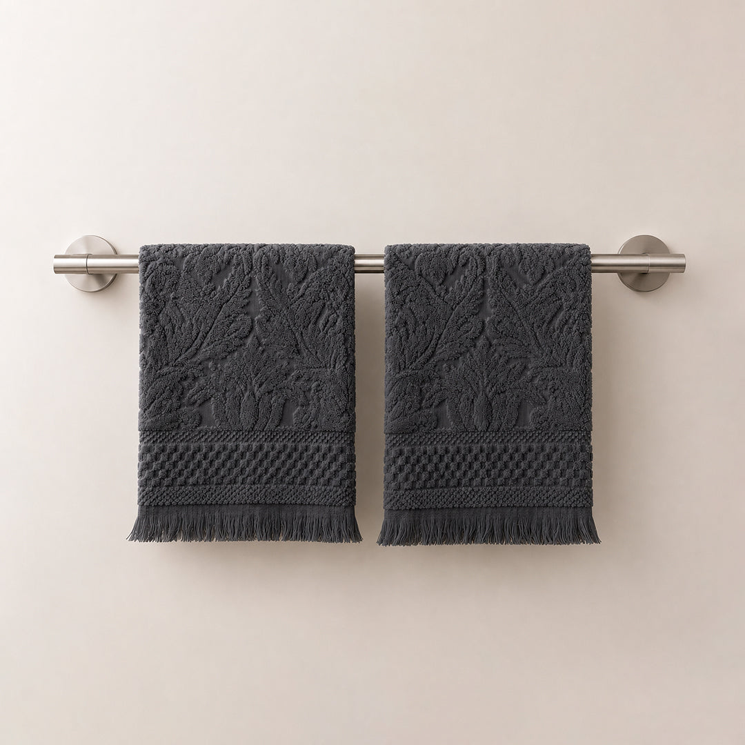 Toalla  de Mano Bohemia Gris | 500 grs | 100% Algodón Portugués