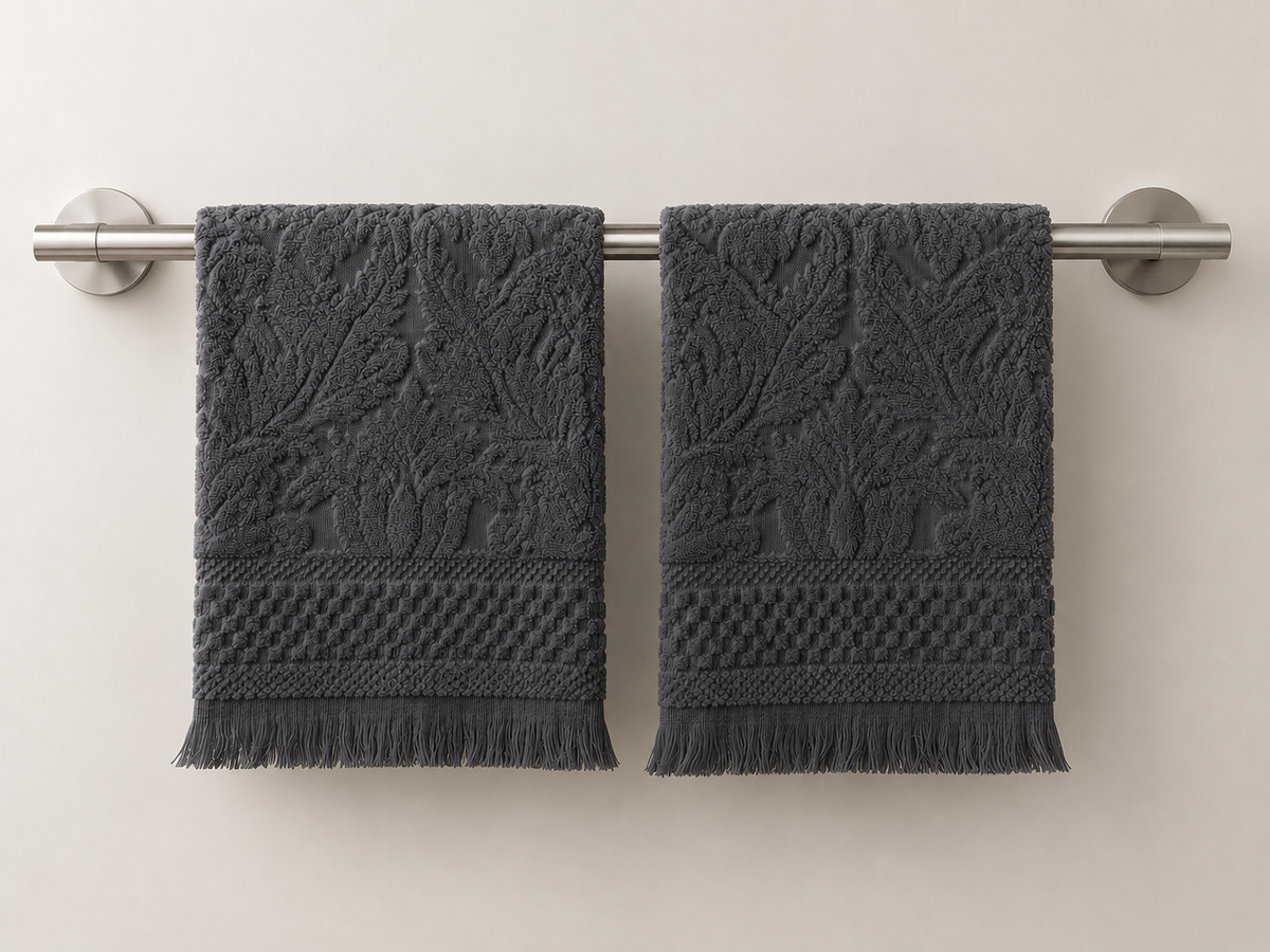 Toalla  de Mano Bohemia Gris | 500 grs | 100% Algodón Portugués